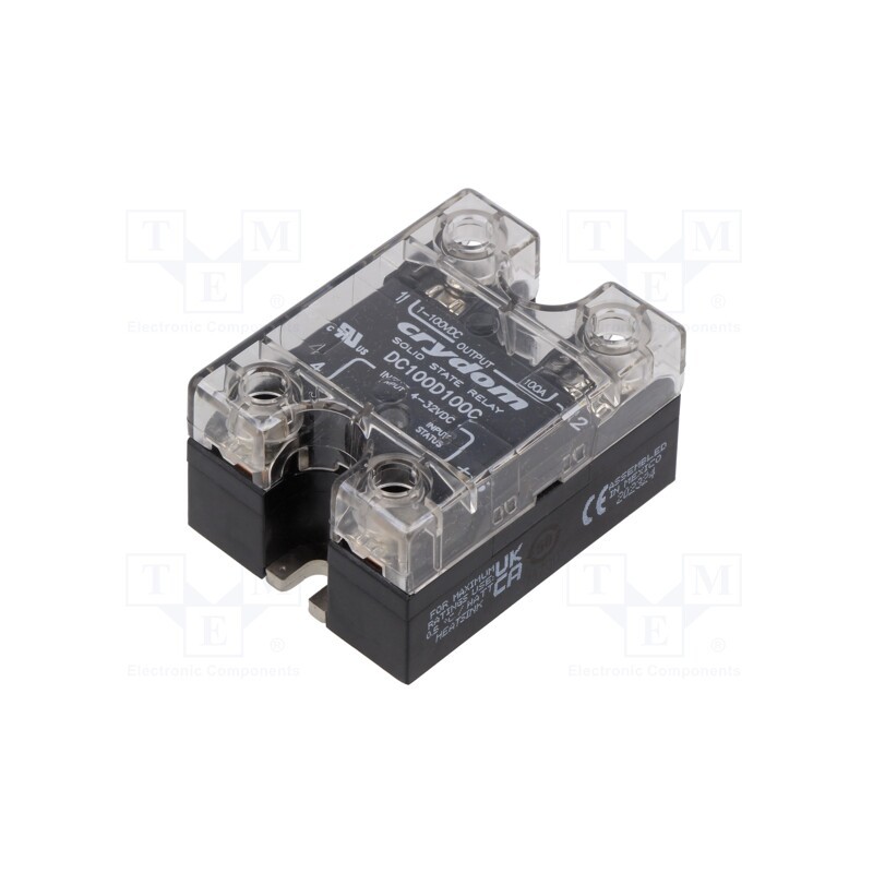 1 pcs x SENSATA / CRYDOM - DC100D100C - Relay: solid state, Ucntrl: 4÷32VDC, 100A, 1÷100VDC, Series: DC100