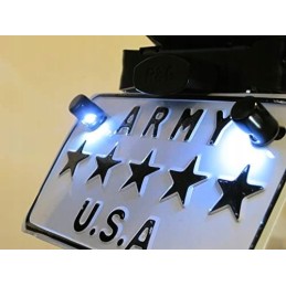 Motorcycle LED license plate illumination