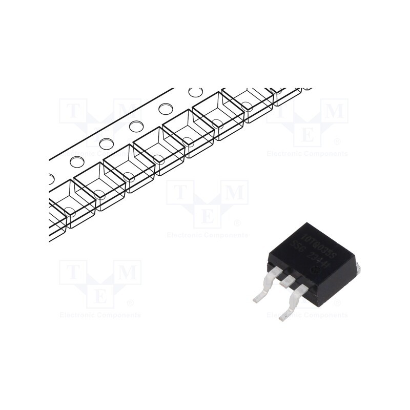 1 pcs x SMC DIODE SOLUTIONS - 10TQ035STR - Diode: Schottky rectifying, SMD, 35V, 10A, D2PAK,
