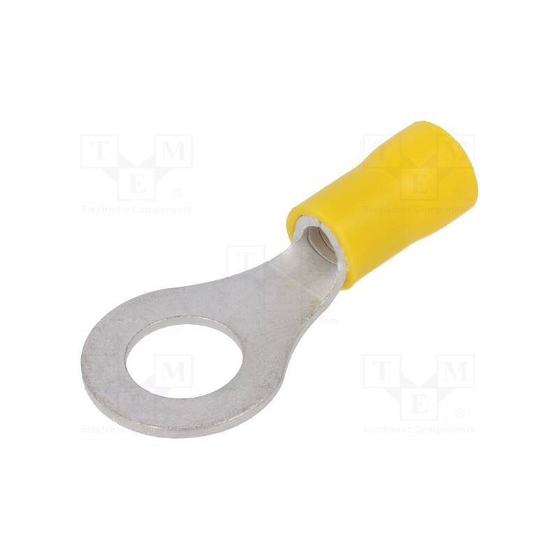 10 pcs x NINIGI - ST-084/Y - Tip: ring, M8, Ø: 8.4mm, 4÷6mm2, crimped, for cable, insulated