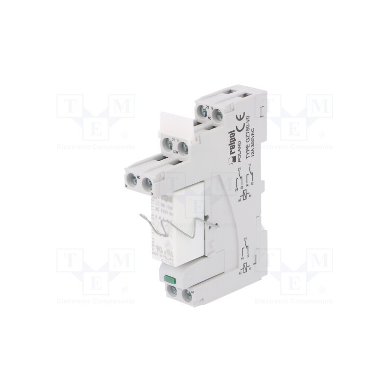 1 set x RELPOL - PI84T-110DC-M43G-TS-3012-V0 - Relay: interface, DPDT, Ucoil: 110VDC, 8A, 8A/250VAC, 8A/24VDC, 2kVA