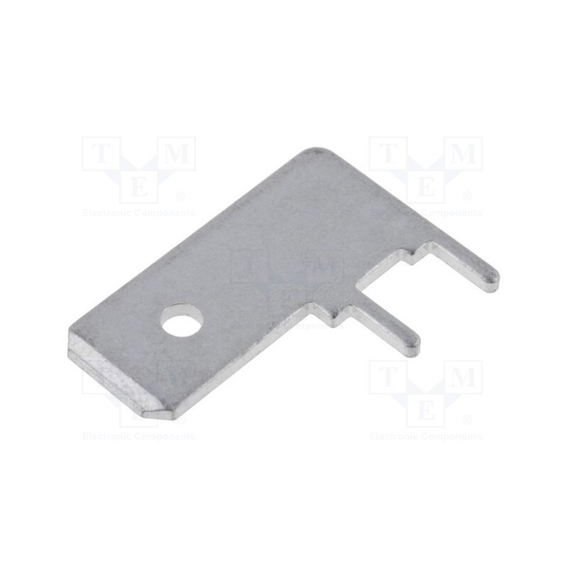 10 pcs x TE Connectivity - 928814-1 - Terminal: flat, 6.3mm, 0.8mm, male, THT, brass, tinned, angled 90°