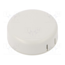 1 pcs x HAMMOND - 1551SNAP12GY - Enclosure: for alarms, Z: 20.3mm, ABS, grey, Ø: 60mm, IP30, UL94HB