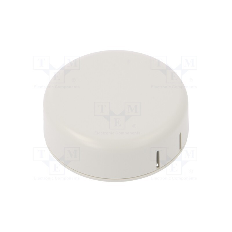 1 pcs x HAMMOND - 1551SNAP12GY - Enclosure: for alarms, Z: 20.3mm, ABS, grey, Ø: 60mm, IP30, UL94HB