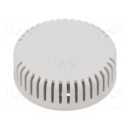 1 pcs x HAMMOND - 1551V12GY - Enclosure: for alarms, Z: 20.3mm, ABS, grey, vented, Ø: 60mm, IP30