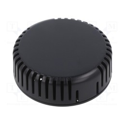 1 pcs x HAMMOND - 1551V12BK - Enclosure: for alarms, Z: 20.3mm, ABS, black, vented, Ø: 60mm, IP30