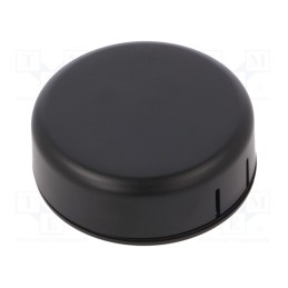 1 pcs x HAMMOND - 1551SNAP12BK - Enclosure: for alarms, Z: 20.3mm, ABS, black, Ø: 60mm, IP30, UL94HB