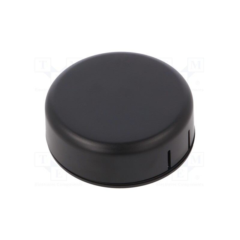 1 pcs x HAMMOND - 1551SNAP12BK - Enclosure: for alarms, Z: 20.3mm, ABS, black, Ø: 60mm, IP30, UL94HB