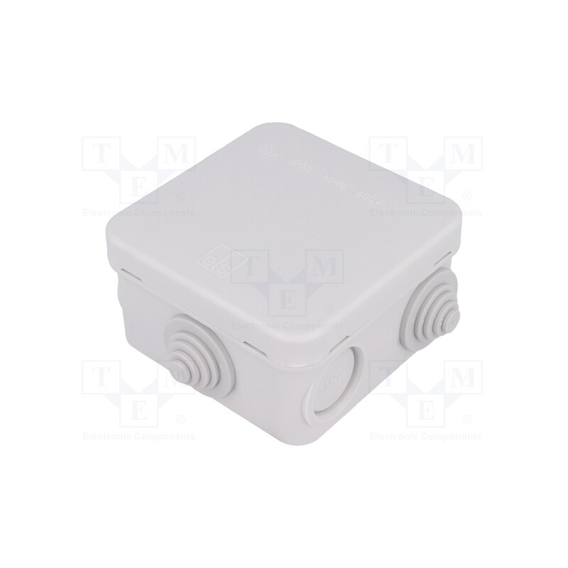 1 pcs x SPELSBERG - 32097001 - Enclosure: junction box, X: 75mm, Y: 75mm, Z: 42mm, wall mount, IP55