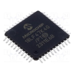 1 pcs x MICROCHIP TECHNOLOGY - PIC18LF47K40-I/PT - IC: PIC microcontroller, 64MHz, 1.8÷3.6VDC, SMD, TQFP44, PIC18
