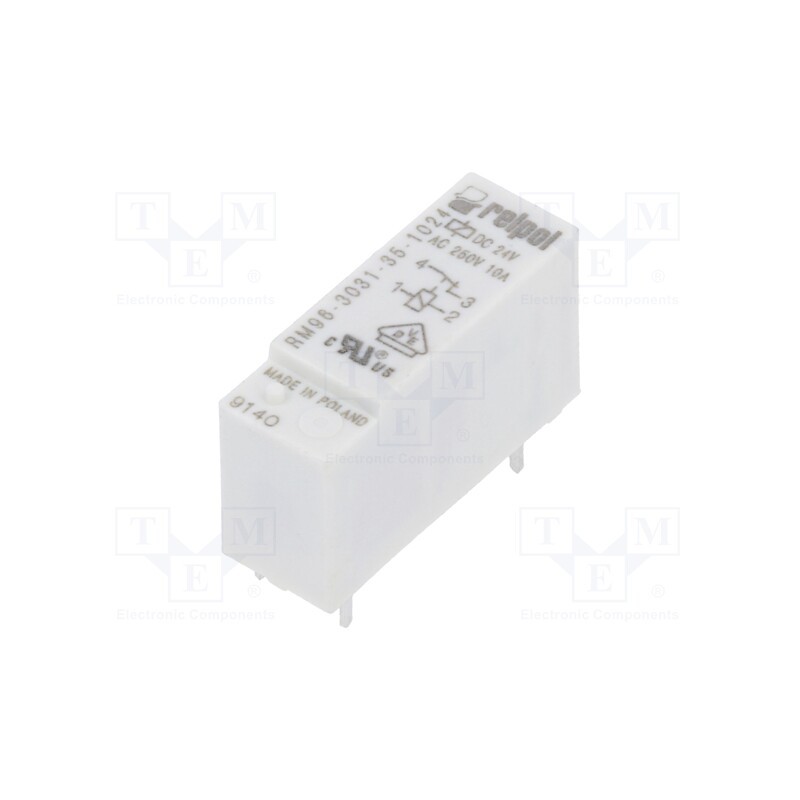 1 pcs x RELPOL - RM96-3031-35-1024 - Relay: electromagnetic, SPST-NC, Ucoil: 24VDC, 8A, 8A/250VAC, PCB