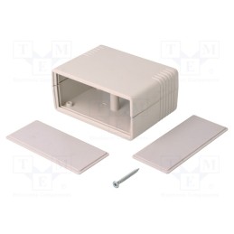 1 pcs x MASZCZYK - KM-42BN GY - Enclosure: with panel, X: 89mm, Y: 64mm, Z: 43mm, ABS, grey