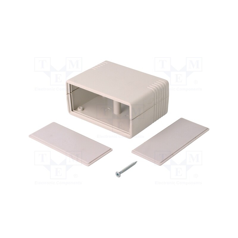 1 pcs x MASZCZYK - KM-42BN GY - Enclosure: with panel, X: 89mm, Y: 64mm, Z: 43mm, ABS, grey
