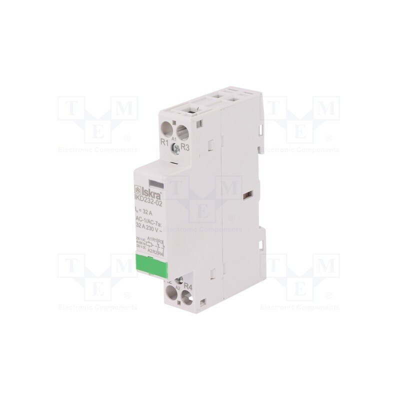 1 pcs x ISKRA - 30.046.881 - Contactor: 2-pole installation, 32A, 230VAC,220VDC, NC x2