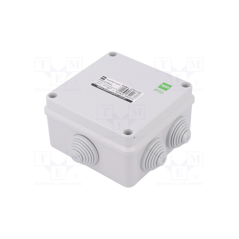 1 pcs x ELEKTRO-PLAST NASIELSK - 292592 - Enclosure: junction box, X: 129mm, Y: 129mm, Z: 61mm, IP55, grey
