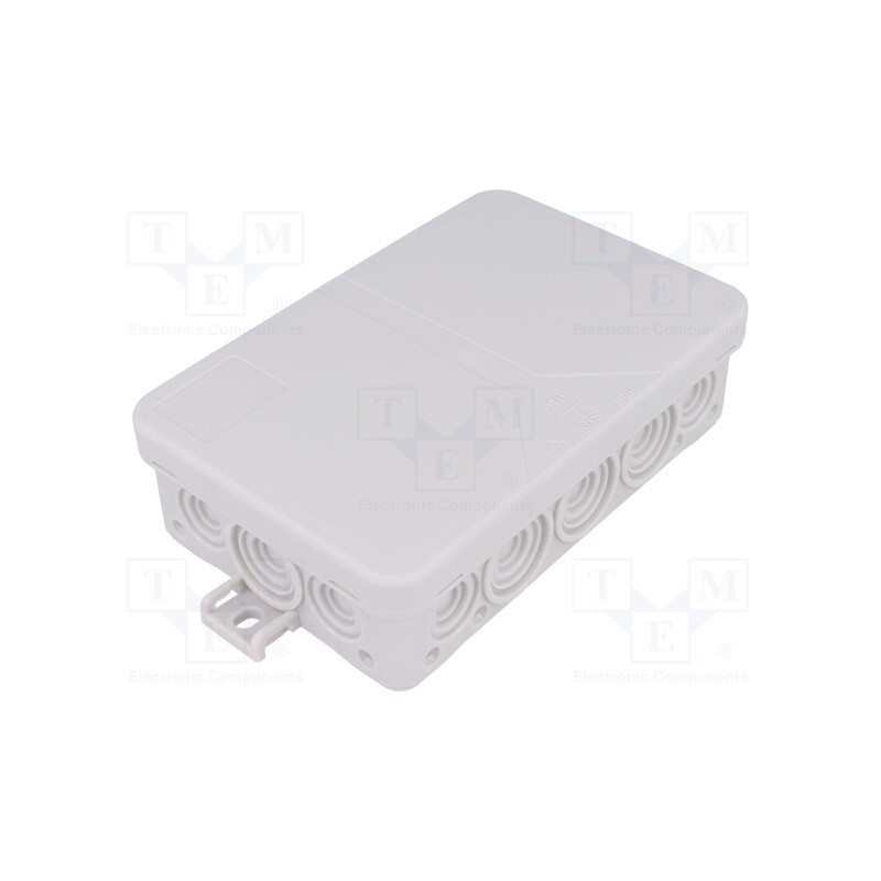 1 pcs x SPELSBERG - 33391601 - Enclosure: junction box, X: 85mm, Y: 130mm, Z: 37mm, IP55, grey