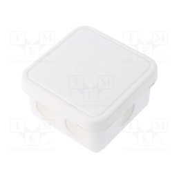 1 pcs x FIBOX - JB 2.5 WH - Enclosure: junction box, X: 110mm, Y: 110mm, Z: 49mm, IP65, white