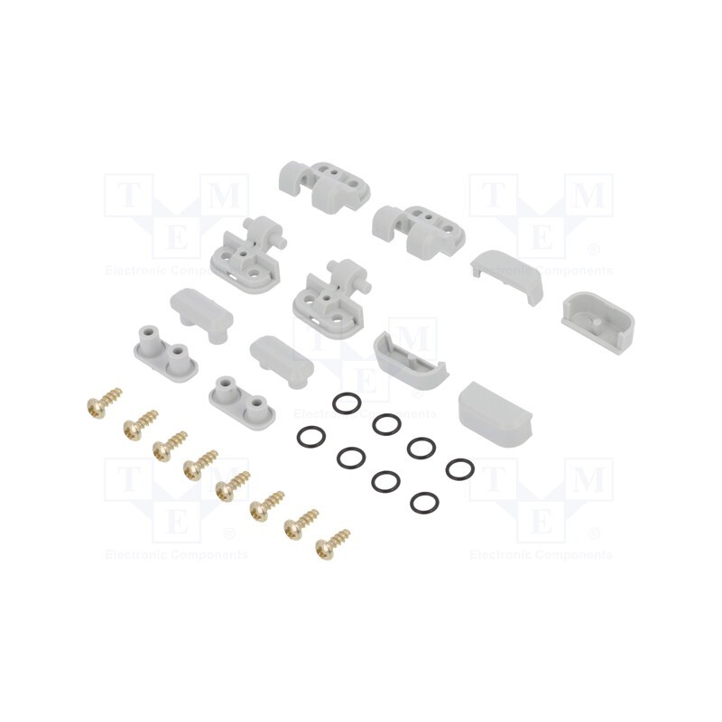 1 set x KRADEX - ZHINGE20 ABS - Set of hinges, ABS, for enclosures, light grey, 2pcs.