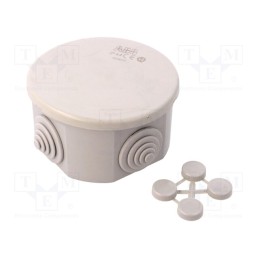 1 pcs x ABB - 802 - Enclosure: junction box, Ø: 80mm, Z: 40mm, wall mount, IP44, grey