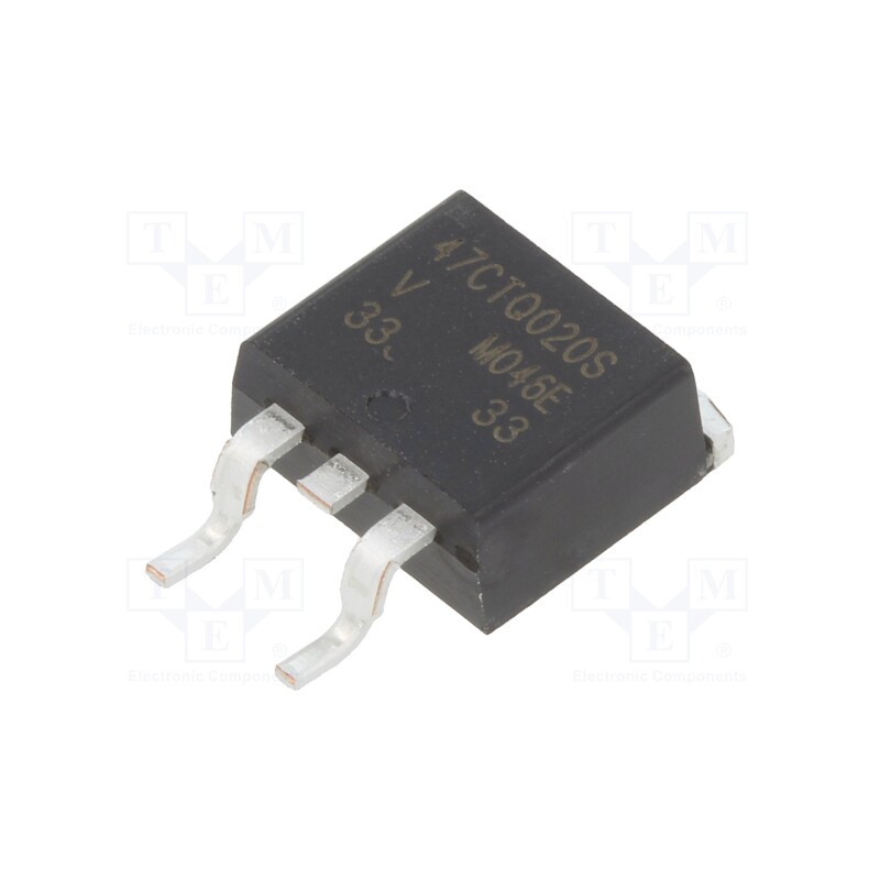 1 pcs x VISHAY - VS-47CTQ020S-M3 - Diode: Schottky rectifying, SMD, 20V, 20Ax2, D2PAK,