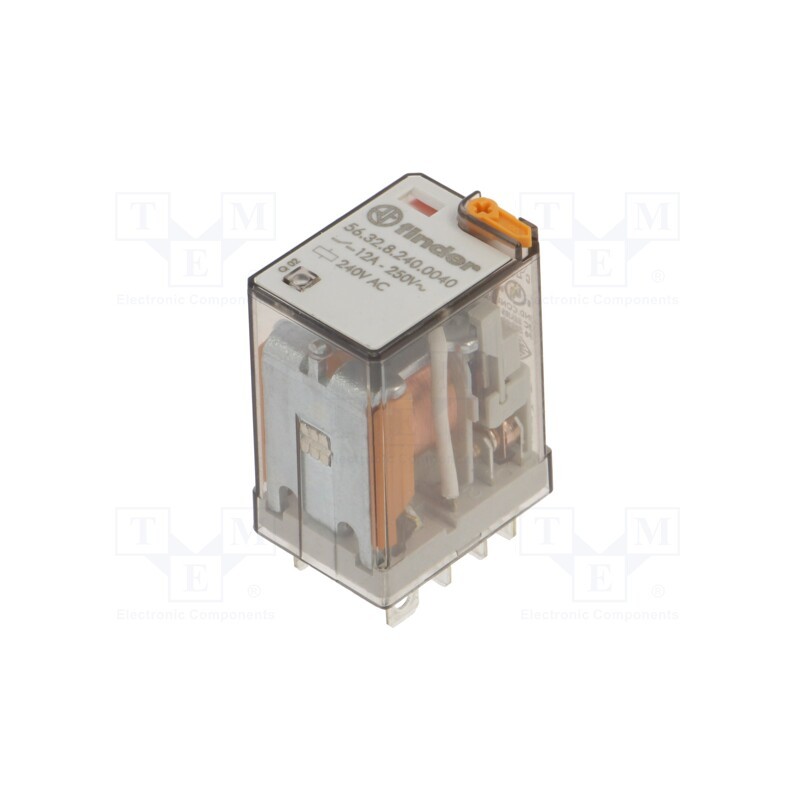 1 pcs x FINDER - 56.32.8.240.0040 - Relay: electromagnetic, DPDT, Ucoil: 240VAC, Icontacts max: 20A