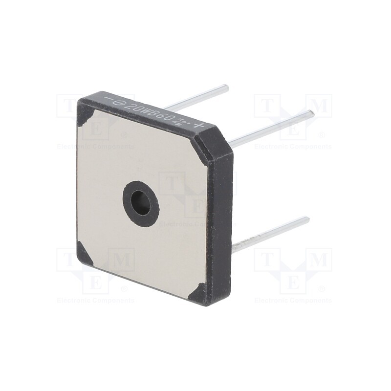 1 pcs x SHINDENGEN - S20WB60-5000 - Bridge rectifier: single-phase, Urmax: 600V, If: 20A, Ifsm: 500A