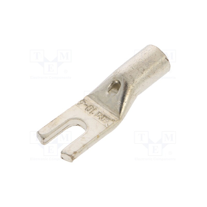 10 pcs x BM GROUP - BM01420 - Tip: fork, M4, 10mm2, crimped, for cable, non-insulated, tinned