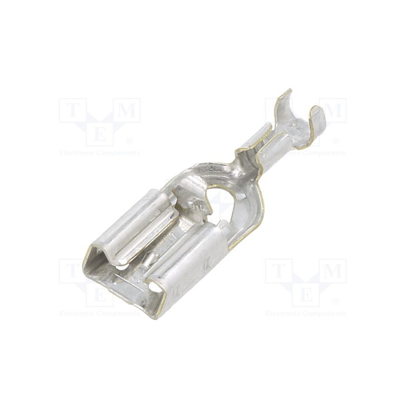 10 pcs x TE Connectivity - 341412-2 - Terminal: flat, 6.3mm, 0.8mm, female, 0.51÷1.65mm2, crimped, tinned