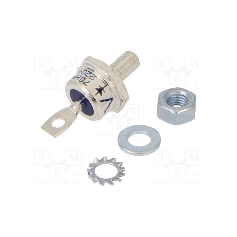 1 pcs x VISHAY - VS-70HFL100S05 - Diode: rectifying, 1kV, 1.85V, 70A, cathode to stud, DO203AB,