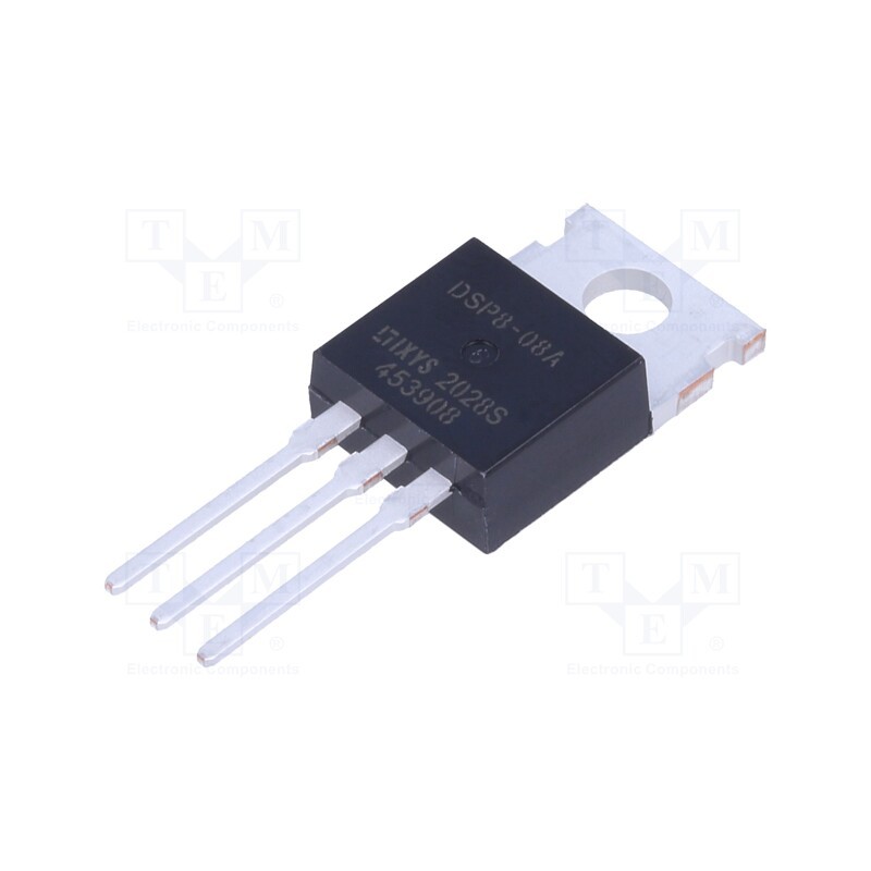 1 pcs x IXYS - DSP8-08A - Diode: rectifying, THT, 800V, 8A, , Ifsm: 120A, TO220AB, 100W