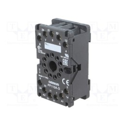 1 pcs x OMRON - PF113A-D - Socket, for DIN rail mounting, Series: MKS
