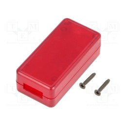 1 pcs x HAMMOND - 1551USB2TRD - Enclosure: for USB, X: 25mm, Y: 50mm, Z: 15.5mm, ABS, translucent red