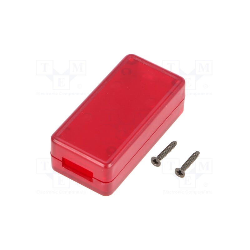 1 pcs x HAMMOND - 1551USB2TRD - Enclosure: for USB, X: 25mm, Y: 50mm, Z: 15.5mm, ABS, translucent red
