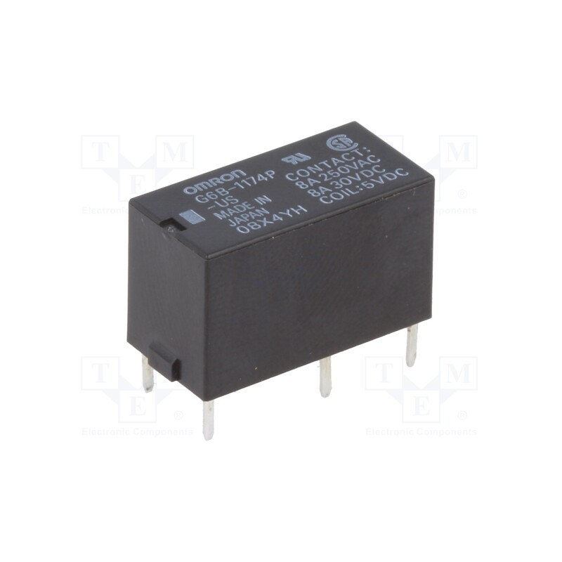 1 pcs x OMRON OCB - G6B-1174P-US 5VDC - Relay: electromagnetic, SPST-NO, Ucoil: 5VDC, Icontacts max: 8A