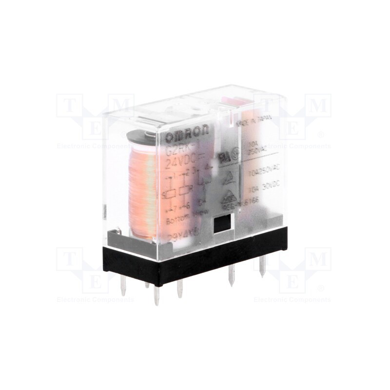 1 pcs x OMRON OCB - G2RK-1 24VDC - Relay: electromagnetic, SPDT, Ucoil: 24VDC, Icontacts max: 5A, PCB