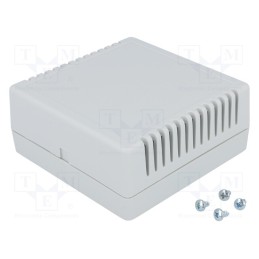1 pcs x SUPERTRONIC - PP73G - Enclosure: for alarms, X: 85mm, Y: 85mm, Z: 35.5mm, ABS, grey
