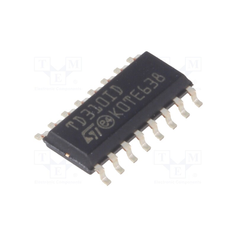 1 pcs x STMicroelectronics - TD310ID - IC: driver, IGBT gate driver,MOSFET gate driver, SO16, 600mA, 5V