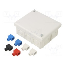 1 pcs x JONEX - PK-101 WHITE - Enclosure: junction box, X: 80mm, Y: 95mm, Z: 40mm, wall mount, IP20