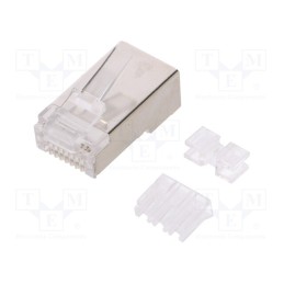 10 pcs x LOGILINK - MP0070 - Plug, RJ45, Cat: 6a, shielded, gold-plated, Layout: 8p8c, for cable