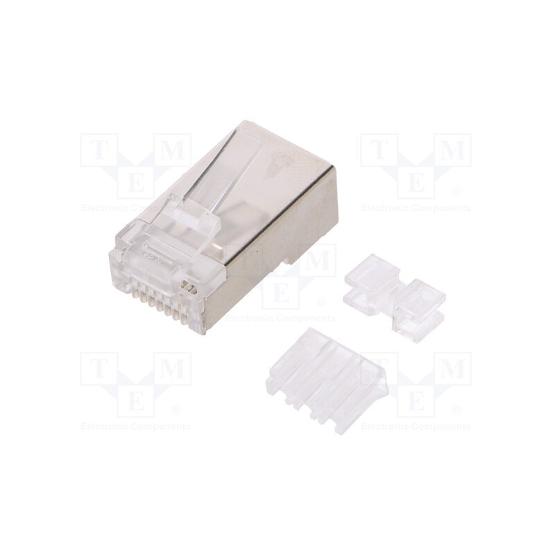 10 pcs x LOGILINK - MP0070 - Plug, RJ45, Cat: 6a, shielded, gold-plated, Layout: 8p8c, for cable
