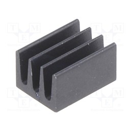 2 pcs x FISCHER ELEKTRONIK - ICK6/8L - Heatsink: extruded, black, L: 8.5mm, W: 6.3mm, H: 4.8mm, 83K/W