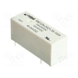 1 pcs x RELPOL - RM12N-2021-35-1024 - Relay: electromagnetic, SPST-NO, Ucoil: 24VDC, 10A, 8A/250VAC, PCB