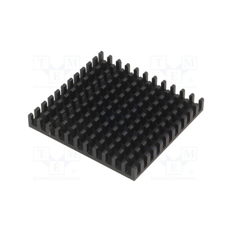 1 pcs x FISCHER ELEKTRONIK - ICK BGA 42,5 X 45 - Heatsink: extruded, black, L: 42.5mm, W: 45mm, H: 6mm, aluminium
