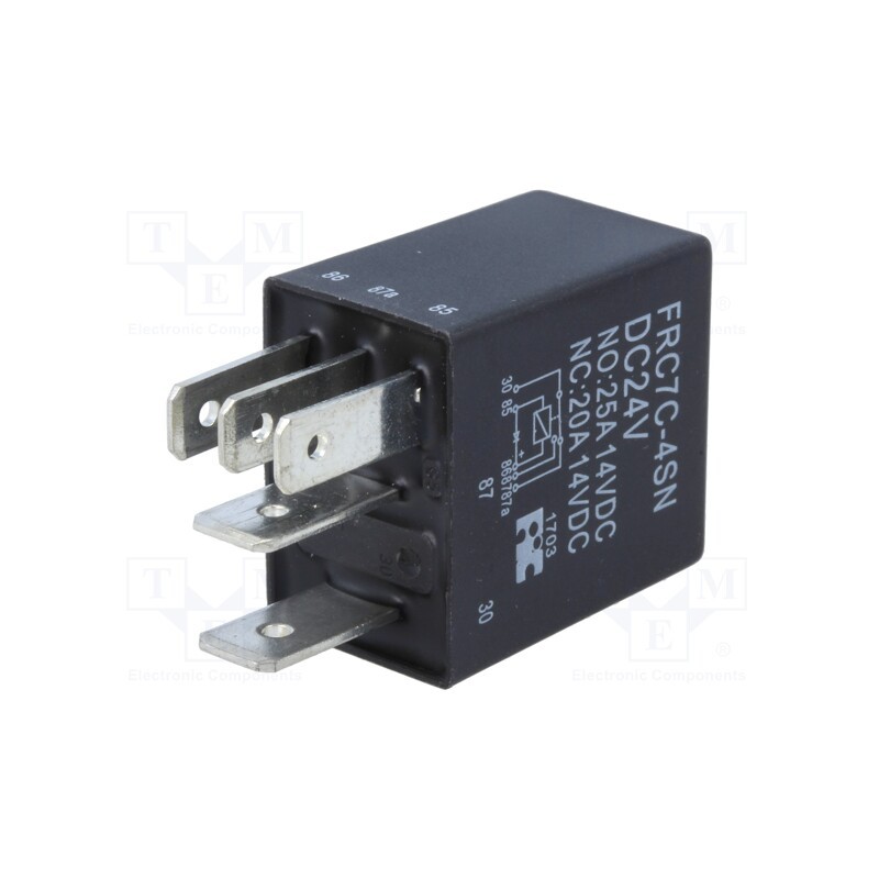 1 pcs x FORWARD INDUSTRIAL CO. - FRC7C-4SN DC24V - Relay: electromagnetic, SPDT, Ucoil: 24VDC, 25A, automotive, socket