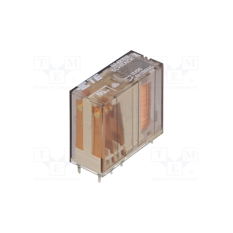 1 pcs x TE Connectivity - 6-1393234-7 - Relay: electromagnetic, DPDT, Ucoil: 12VDC, Icontacts max: 8A, PCB
