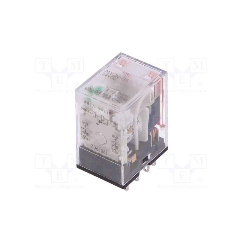 1 pcs x OMRON - MY2N-GS 24VDC - Relay: electromagnetic, DPDT, Ucoil: 24VDC, Icontacts max: 7A