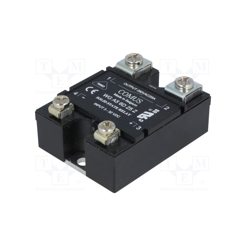 1 pcs x COMUS - WGA56D25Z - Relay: solid state, Ucntrl: 3÷32VDC, 25A, 24÷280VAC, -20÷80°C