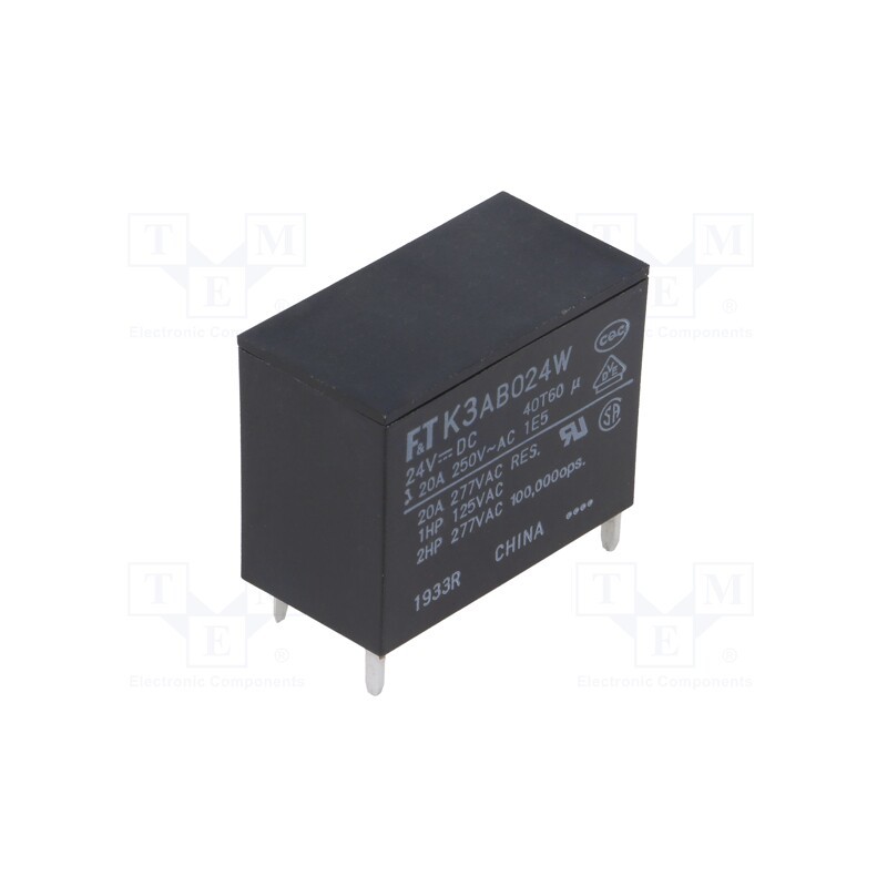 1 pcs x FUJITSU - FTR-K3AB024W - Relay: electromagnetic, SPST-NO, Ucoil: 24VDC, 25A, Series: FTR-K3