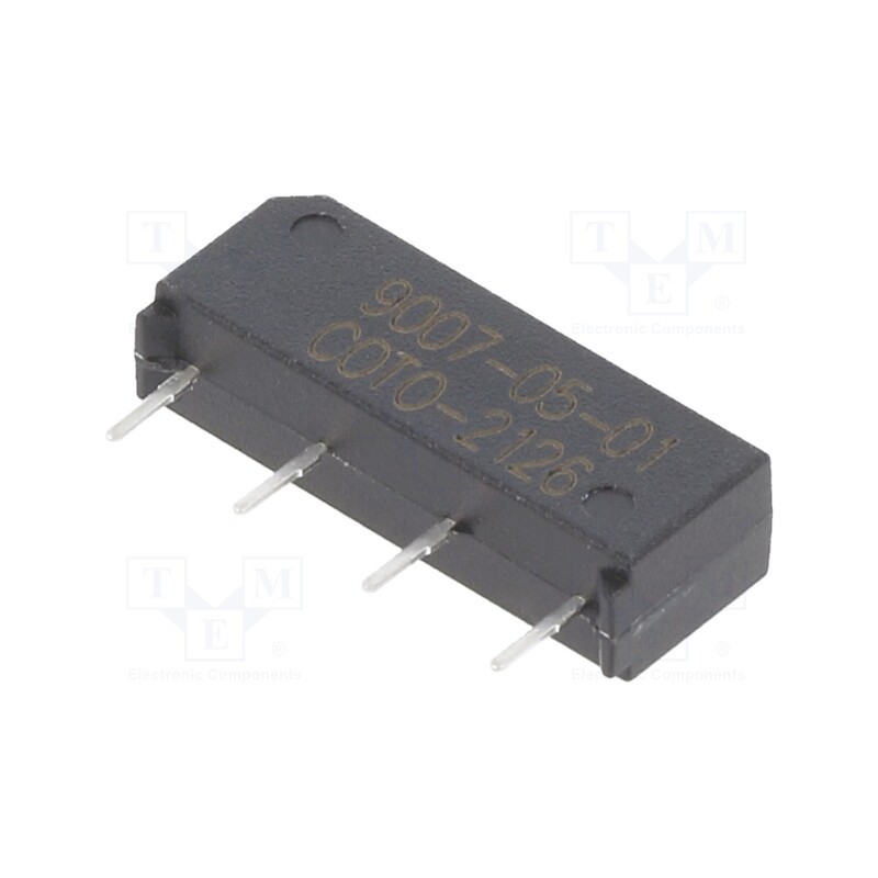 1 pcs x COTO TECHNOLOGY - 01/05/9007 - Relay: reed switch, SPST-NO, Ucoil: 5VDC, 1A, max.100VDC, 10W, THT