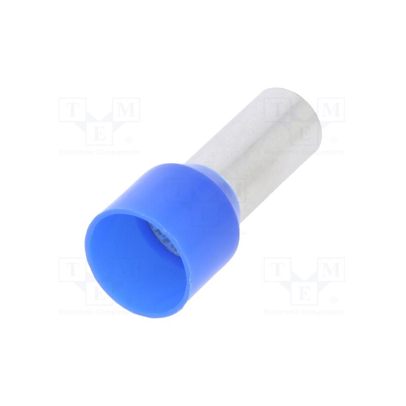 10 pcs x TE Connectivity - 2-966067-6 - Tip: bootlace ferrule, insulated, copper, 16mm2, 12mm, tinned, blue